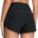 GYM RAINBOW Womens High Waisted Athletic Shorts Lightweight Quick Dry Workout Gym Running Shorts with Pockets Small Black