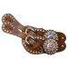 Showman Youth Crystal Rhinestone Leather Spur Straps Teal