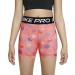 Nike Girl's Pro Compression Shorts Large Magic Ember/White