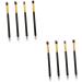 Healeved 8 Pcs Eye Make-up Brush Kit Eyeshadow Brushes Professional Eyebrow Brushes Highlighter Brushes mediumx2pcs Black+goldx2pcs - Buy Online on GoSupps.com