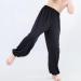 Libaobaoyo Kids Unisex Kung Fu Wide Pants | Stretchy Elastic Waist Taichi Practice Trousers | Black | 8-9 Years - Buy Online on GoSupps.com