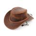 BenzHawk Western Leather Cowboy Hat | Western Outback Style Hats | Mens Brown Cowboy Hat XX-Large