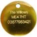 Engraved 32mm Round BRASS Pet Cat Dog Luggage ID Identity Tag Disc - FREE Personalised ENGRAVING Ring and POSTAGE - IN STOCK and SHIPPED by M&K Supplies - Buy Online on GoSupps.com