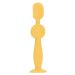 Diaper Cream Spatula Buttock Cream Applicator Soft Skin-Friendly Silicone Diaper Rash Cream Applicator with Suction Cup (YELLOW)