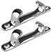 MarineNow Marine 316 Stainless Steel Straight Bow Chock for Boats Choose 1 2 4 or 6 Packs 5" - 125 mm 02-Pack