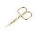 LIVINGO Stainless Steel Cuticle Nail Scissors Premium Sharp Curved Blade Multi-purpose Sharp Cuticle Eyebrows Manicure Pedicure Beauty Grooming Scissors with Case 3.5 Gold