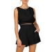 Eurivicy Women's 2 Piece Outfits Sleeveless Crop Tank Top and High Waist Pocketed Shorts Loose Summer 2pcs Short Sets A# Black Medium