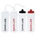 White Quart Water Bottle with Black Logo and Straw Cap - 1 Piece - Buy Online on GoSupps.com