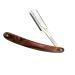 Frcolor 2-Pack Collapsible Straight Razors - Stainless Steel Hairdressing Razor with Wooden Handle - Premium Quality Barber Blades for Men - Buy Online on GoSupps.com