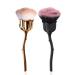 DANNEASY 2pcs Nail Dust Brush Rose Nail Brushes for Cleaning Dust Nail Powder Brush Nail Duster Makeup Blush Brush Acrylic Nail Art Brushes Nail Tools Kit Gold&Black Rose Brush