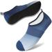 VIFUUR Water Shoes Womens Mens Barefoot Aqua Socks Shoes for Yoga Indoor Outdoor Beach Swim Surf Exercise 7.5-8.5 Women/6-7 Men Fogblue