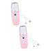 Healeved 2 Pcs Hydrating Instrument For Skin Hydration Portable Facial Mister Mini Face Steamer Abs 11X3.6X3.6cmx2pcs