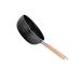 ABOOFAN 2pcs Maifan Stone Noodles Pan Iron Frying Pan Small Soup Pot Wok for Induction Cooktop Non Stick Frying Pan Cooking Pan with Lid Cooker Pan Wood Noodle Pot Wooden Handle