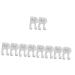 Cabilock 10 pcs no hook of shaving hooks for razor ranges Razor holder for the bathroom razor storage Bath towel Bart shaver aluminum alloy electrical clothes hanger man