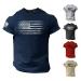 Tshirts Shirts for Men, USA Distressed Flag Men T Shirt Patriotic American Tee Short Sleeve Crewneck Independence Day T-Shirt A-blue Large