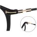 LTSrll Retro Round Reading Glasses | Blue Light Blocking HD Oval Anti-Eye Presbyopia Glasses | Vintage Style +350 Black-Golden TR Frame - Buy Online on GoSupps.com