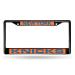 Rico Industries NBA Black Laser Cut Chrome Frame 12" x 6" Black Laser Cut Chrome Frame - Car/Truck/SUV Automobile Accessory New York Knicks Team Color