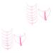 Beavorty 6 Sets Eyebrow Aid Pro Tools Portable Eyebrow Tools Plastic Brow Stencils Modify Four Generations 1 count (Pack of 1) Pinkx2pcs