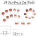 Red Brown Gradient Square Press on Nails - Acrylic Glossy Finish - Full Cover False Nails for Women | R578 - Buy Online on GoSupps.com