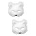 Packove synthetic fur fox masks 2 pieces of thermal masks white fox mask mask Mask Half Face Tierkelzkatmasken Cosplay Wolfsmask Pl sch-Kunstfell mask costume frequisites