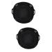 Alipis 2pcs Air Fryer Supply Kitchen Baking Liner Air Fryer Pot Aluminum Pans with Lids Airfryer Blackx2pcs 20x6.5cmx2pcs