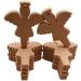 Angel Baby Cartoon Wood Teether Set - Natural Beech Teething Toy (2pcs) - Buy Online on GoSupps.com