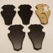 5 pieces REH buck sign trophy signs with 1 pine compartment in dark oak