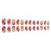 Diduikalor 24Pcs Flower Design Short Square Press on Nails - Cute Acrylic Stick on False Nails for Women - Buy Online on GoSupps.com