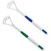 Tongue scraper oral hygiene tools oral care PP plastic tongue cleaner cleaning brush fresh breathe 2 pieces - multicolored and professional