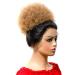 Afro Puff Hair Bun Drawstring Ponytail Human Hair Wigs Afro Human Hair Clip In Extensions Hair #30 10inches