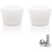 VAKA PU Rubber Roller Skate Toe Stoppers - 1 Pair White | Includes Screws - Buy Online on GoSupps.com