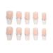 RikView French Tip Medium Clear Coffin Fake Nails for Women - White Acrylic - Buy Online on GoSupps.com
