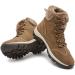 Hiking Work Waterproof Boots for Women - Winter Snow Tactical Trekking Boots Combat Camping Walking Boots Non Slip Booties for Women 8 W124-khaki