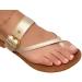 Women's Open Toe Low Heel Sandals - Cross Strap Bunion Corrector with Adjustable Buckle - Summer Pain Relief Flip Flops - Size 9 White - Buy Online on GoSupps.com
