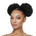 Buy 6-Inch Short Afro Puff Drawstring Ponytail - Human Hair Curly Clip-In Extensions in Natural Color - Buy Online on GoSupps.com