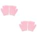 FRCOLOR 2 Pairs Gel Moisturizing Gloves Women Moisturizing Gloves Hand Muffs for Men Hand Moisturising Gloves Overnight Gloves for Dry Hands Night Relief Dipping Spa Skin Gel Miss Pink