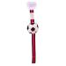 Zigozago - Pacifier chain football - Handmade fabric pacifier chain with 3D balloon. Color: red