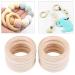 Yicare 10-Piece Baby Wooden Teething Rings - 70mm Handicraft Rings for Babies | Safe Wood Teethers & DIY Craft Bracelet - Buy Online on GoSupps.com