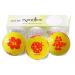 Navika Golf Balls- Ladybug and Tropical Flower Multi-Imprint on Bright Yellow High Visibility Color (3-Pack)