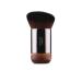 Makeup Brush Portable Angled Flat Foundation Makeup Brush Natural Wood Buffing Foundation Cover Professional Make Up Brushes Silver
