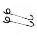 Alnicov 2 pieces camping hook hangers hook lantern lamp hanging tent stick post hooks for hanging for fishing camping traveling adventure black