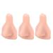 Silicone Nose Model 3pcs Soft and Flexible Nose Display Mold for Practice (Light Beige)