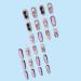 Foccna Comic Pink Press on Nails - Extra Long Acrylic Coffin LOVE Design Fake Nails for Women - 24 pcs - Buy Online on GoSupps.com