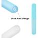Travel Toothbrush Set - 2 Portable Toothbrushes with Protective Covers & Storage Box - Family Blue and White - Buy Online on GoSupps.com