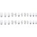 BloomingBoom False Nail Coffin 24 Pcs 12 Size Fake Nails Full Cover Long Fake Nail Faux Ongle Press on Salon Pre Design Ballerina French Style Smile Purple White Pearl - Buy Online on GoSupps.com