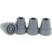 Replacement Reinforced Rubber Cane Tips 4 Counts Gray and 5/8 inches - Buy Online on GoSupps.com
