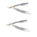 FRCOLOR 2pcs Razor Stainless Steel Shaver Razor Blade Hairy Knife Man Beard