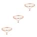 Ultechnovo sun and moon bracelet crystal pearls bracelet star trailer bracelet open star ripening star cuff bracelet banger bracelet for women gemstone bracelet 19.5*1.2cmx3pcs ros goldx3st