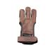 ArcheryMax Handmade Brown Leather Three Finger Archery Gloves Brown X-Large