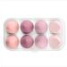 DANBAO Makeup sponge set mixed multi-color use beauty eggs for wet and dry face make-up puff flawless four pink outfits (20 * 10 * 6(8PCS)) 4 count (Pack of 1)